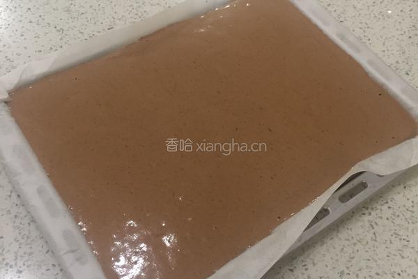 可可蜜豆蛋糕卷的做法图解8
