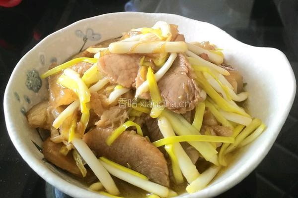 肘子肉炒蒜黄的做法图解10