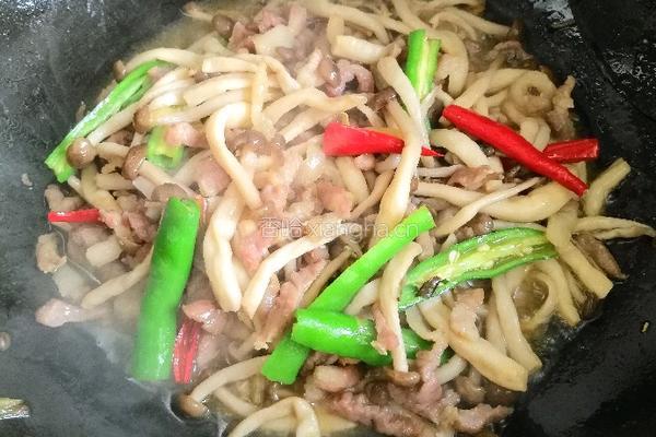 茶树菇炒肉丝的做法图解5