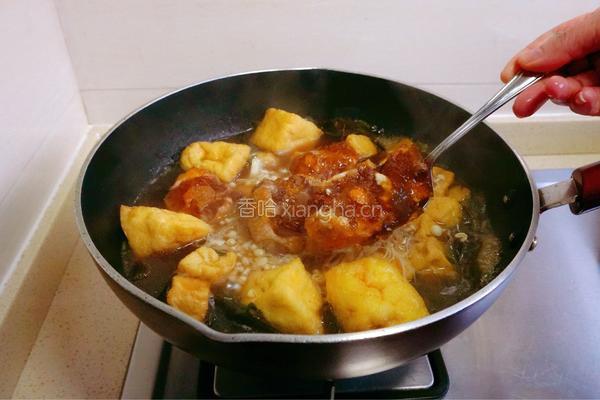 牛尾裙带金针菇豆泡汤的做法图解7