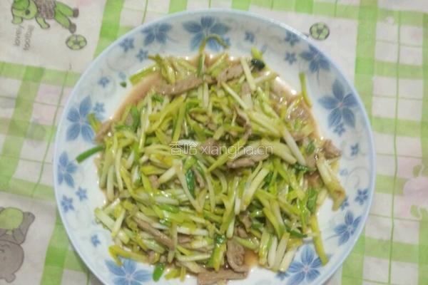 韭黄炒肉丝的做法图解6