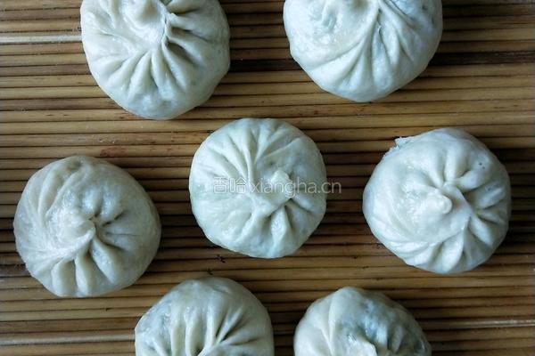 萝卜叶虾仁包子的做法图解4