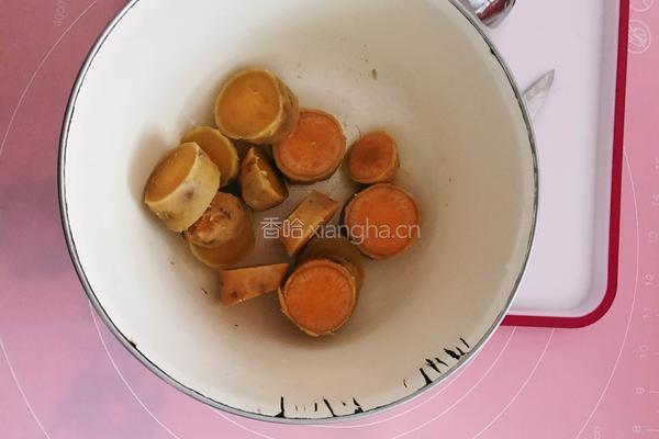 番薯红豆莲子馅饼的做法图解3