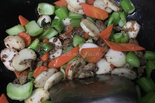 青菜肉末炒年糕的做法图解5