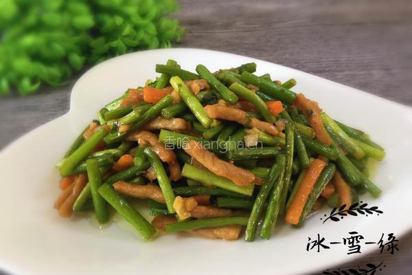 蒜苔炒肉的做法图解9