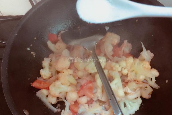 宝宝餐【番茄炒花菜】的做法图解8