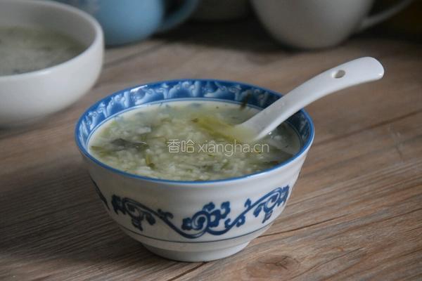 艾叶粥的做法图解5