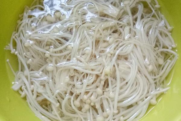 白灼金针菇的做法图解5