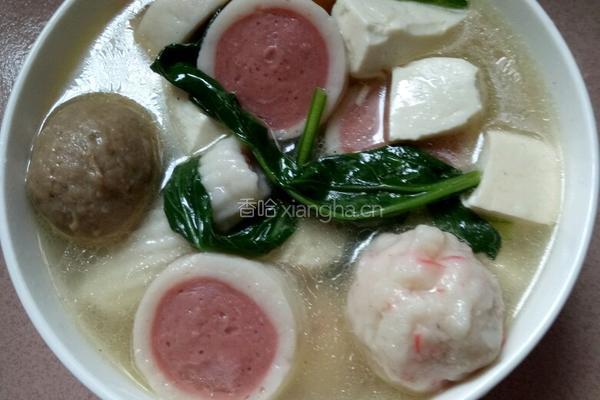 丸子豆腐青菜汤的做法图解6
