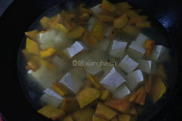 南瓜豆腐汤的做法图解4