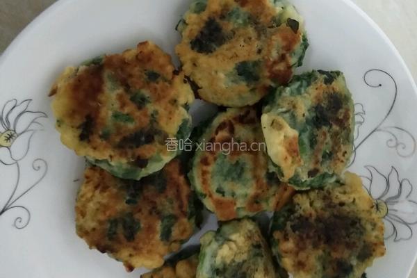 香煎菠菜饼的做法图解8
