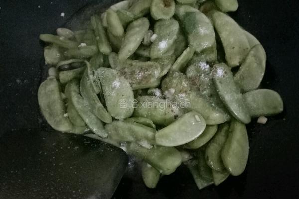 蒜蓉炒扁豆的做法图解4