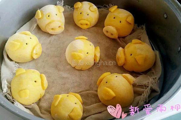 小猪豆沙包的做法图解11