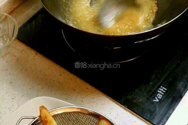 孔府菜蒋拨丝山药的做法图解4