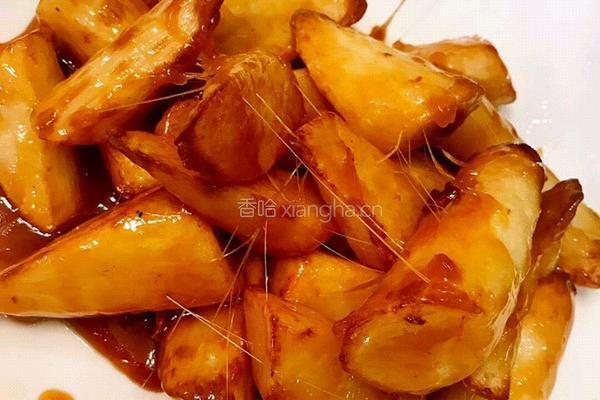 孔府菜蒋拨丝山药的做法图解8