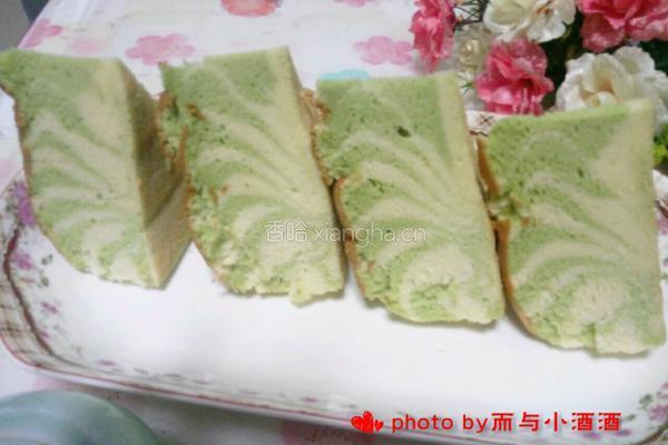 青汁斑马纹蛋糕的做法图解14