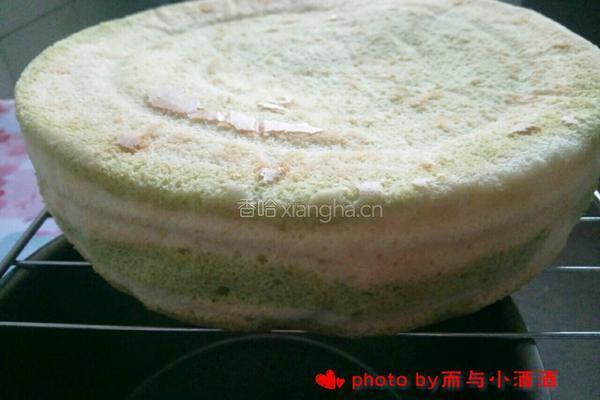 青汁斑马纹蛋糕的做法图解12