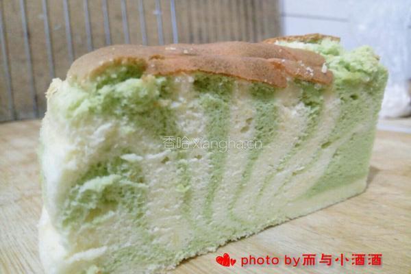青汁斑马纹蛋糕的做法图解13