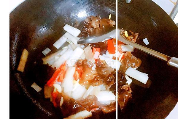 滑炒山药木耳的做法图解6