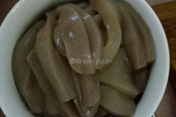 酸豆角焖魔芋的做法图解3