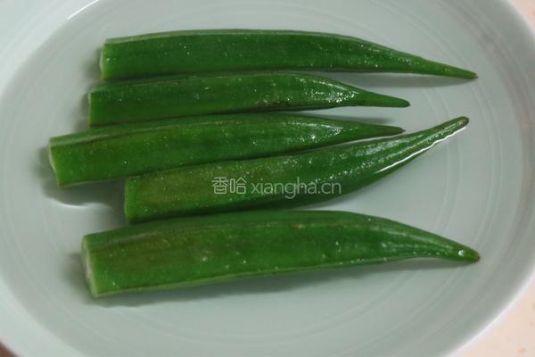 秋葵秒鸡蛋的做法图解4