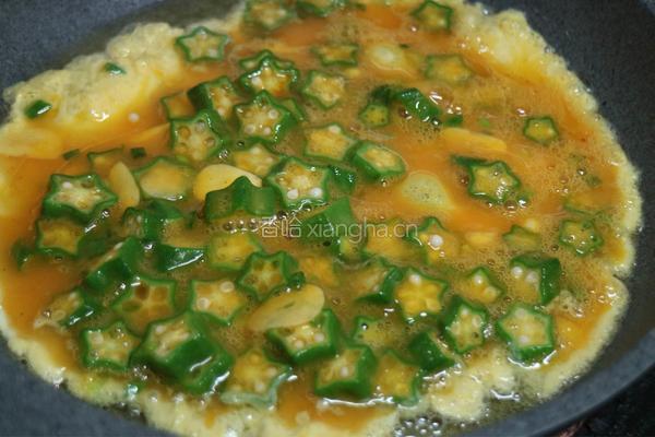 秋葵秒鸡蛋的做法图解8