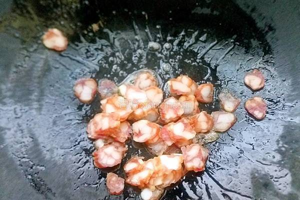 腊肠鸡蛋炒饭的做法图解5
