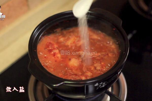 韩式辣白菜豆腐汤的做法图解13