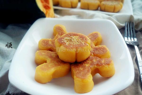 奶香豆沙南瓜饼的做法图解15