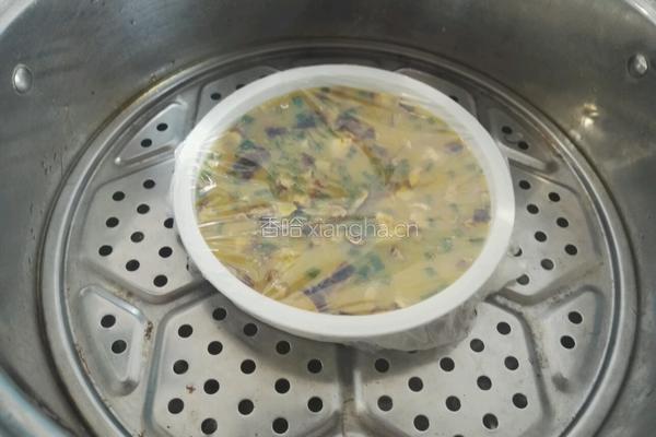 香菇火腿蒸鸡蛋的做法图解6