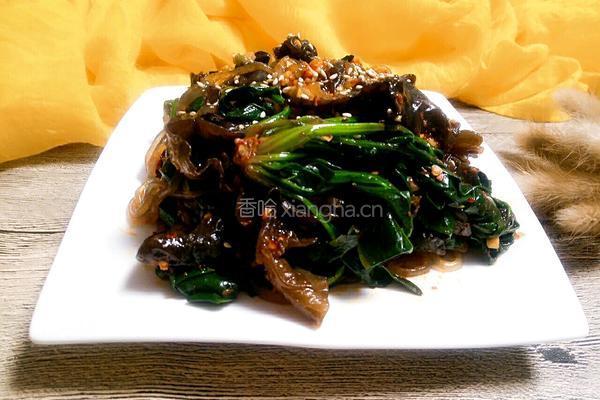凉拌菠菜粉条黑木耳的做法图解18
