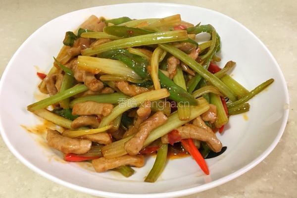 辣炒芹菜肉丝的做法图解5