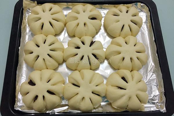 豆沙花式面包的做法图解17