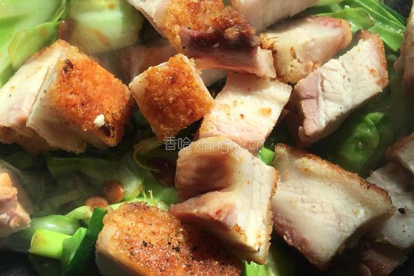 手撕包菜煸澳门烧肉的做法图解9
