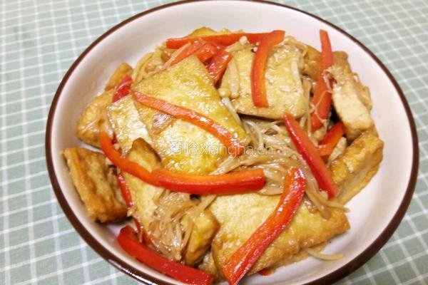 金针菇焖豆腐的做法图解6