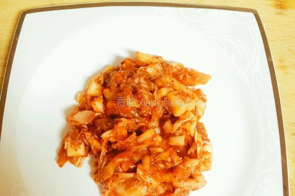 泡菜饼的做法图解3