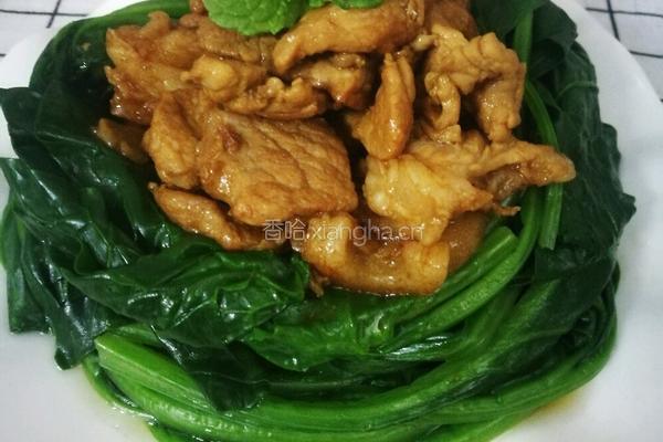菠菜炒肉片的做法图解4