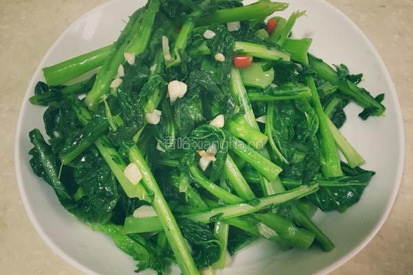 爆炒油菜的做法图解4