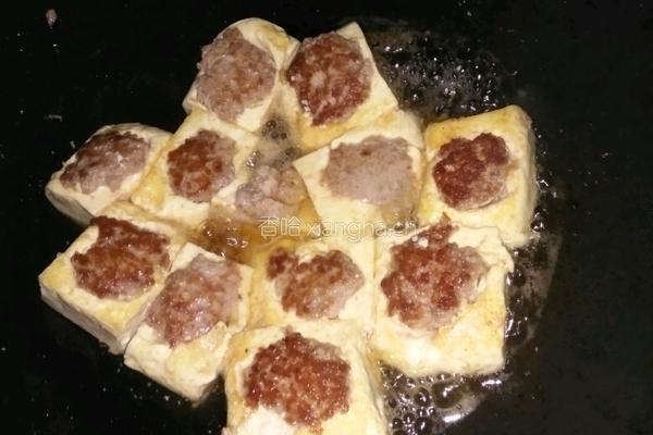 豆腐酿肉的做法图解4