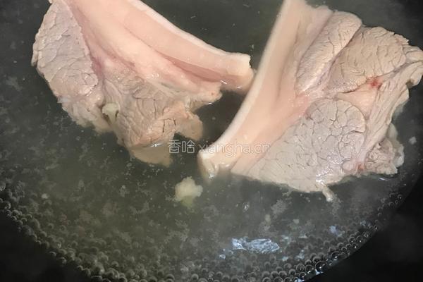 肉炒花菜的做法图解2