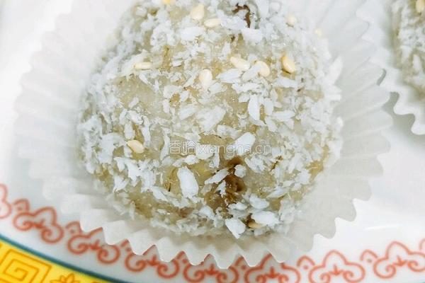 椰香艾窝窝的做法图解4