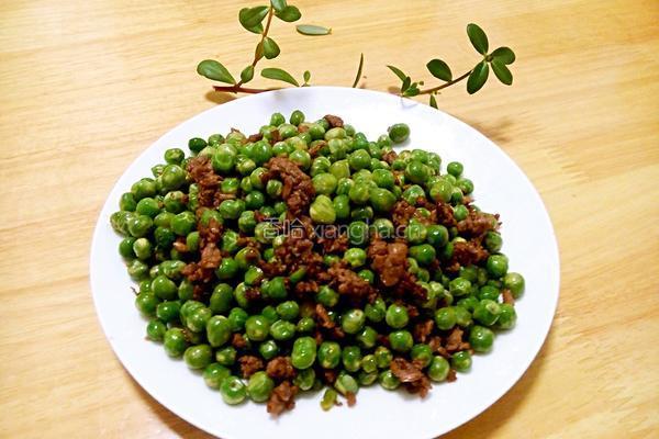 肉末炒青豆的做法图解4