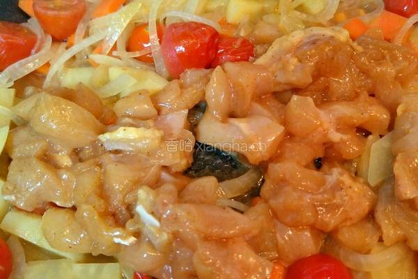 香菇酱鸡肉焗饭的做法图解10