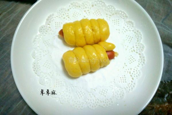 南瓜热狗卷的做法图解18