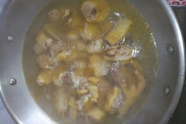 青菜烧鸡的做法图解3