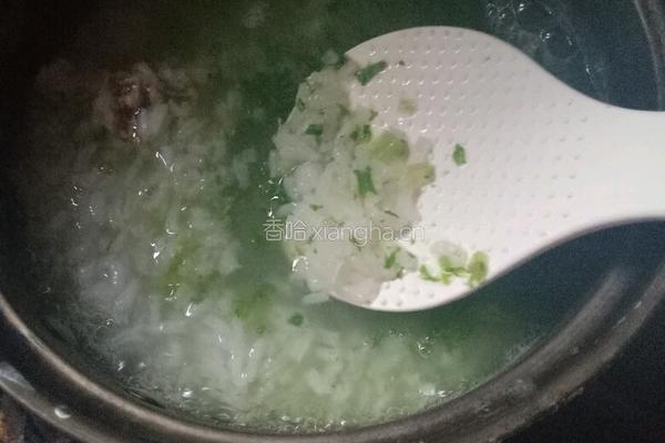 莴笋碎肉粥的做法图解5