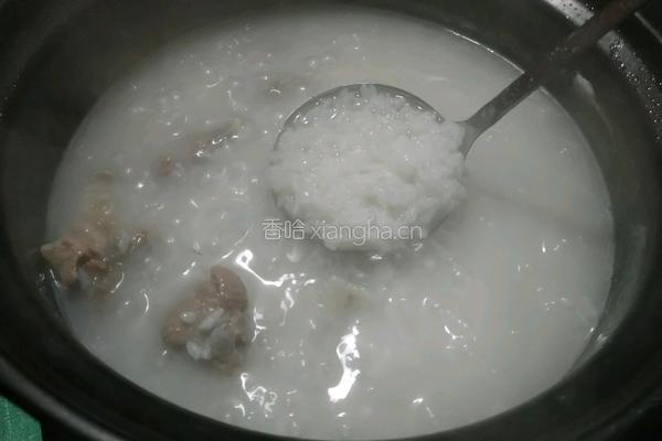 龙骨干贝山药粥的做法图解5