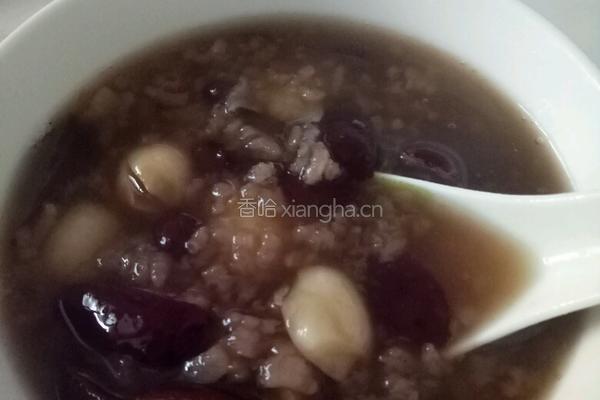 红豆莲子糯米粥的做法图解6