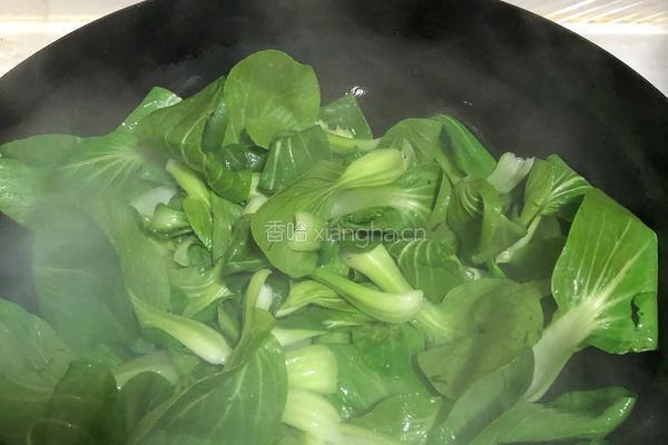 青菜炒蘑菇的做法图解5