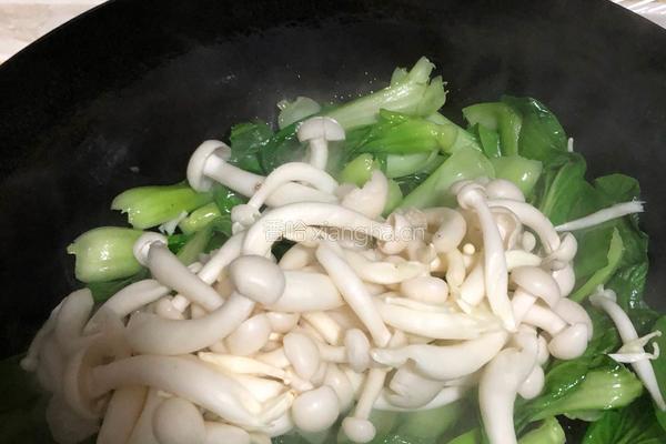 青菜炒蘑菇的做法图解6